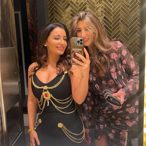 Bella Barnett Maxi Dress with Gold Chain Details - Picture 3 of 3